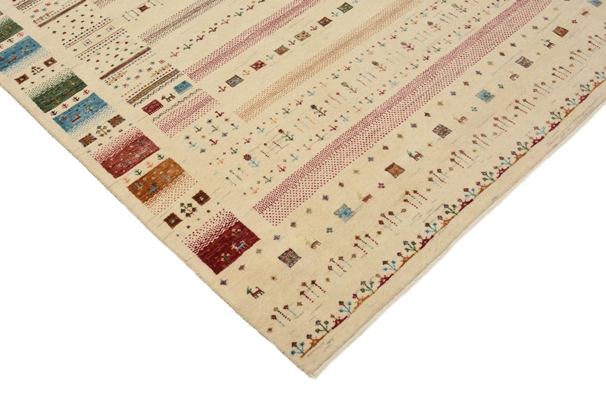 Tapis Gabbeh - Loribaft Indus - 201 x 155 cm - beige clair