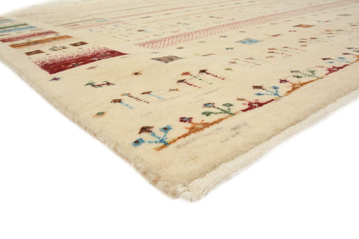 Tapis Gabbeh - Loribaft Indus - 201 x 155 cm - beige clair