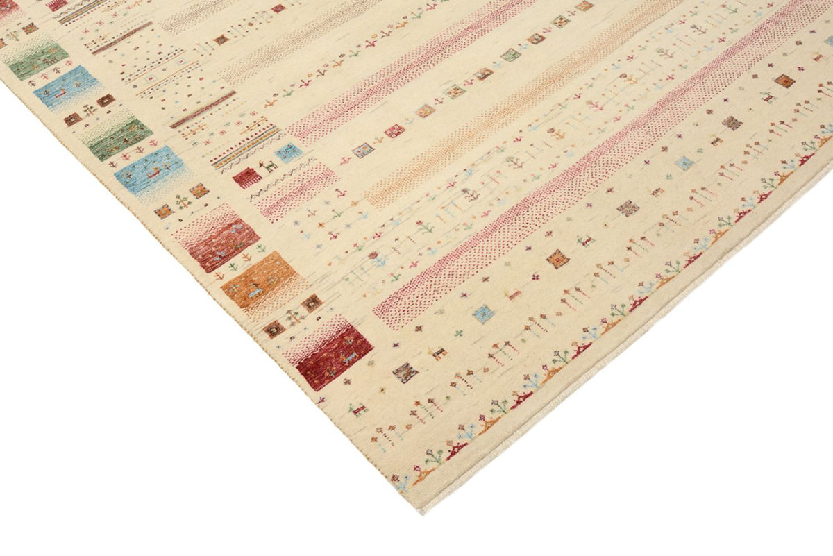 Tapis Gabbeh - Loribaft Indus - 206 x 149 cm - beige clair