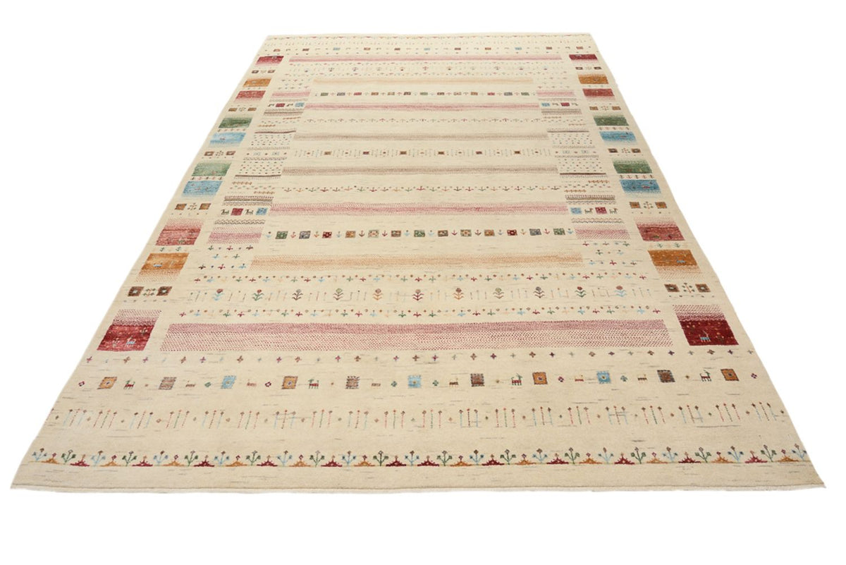 Tapis Gabbeh - Loribaft Indus - 304 x 203 cm - beige clair