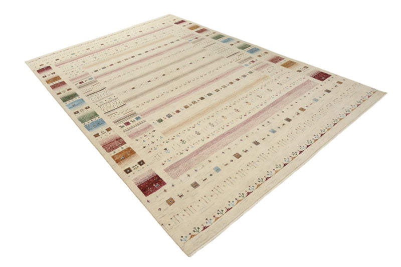 Tapis Gabbeh - Loribaft Indus - 304 x 203 cm - beige clair