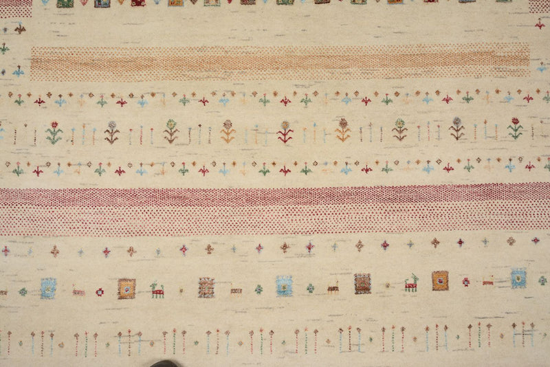 Tapis Gabbeh - Loribaft Indus - 304 x 203 cm - beige clair