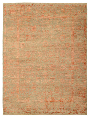 Tapis design - 231 x 175 cm - rouille