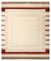 Tapis Gabbeh - Loribaft Indus - 300 x 254 cm - beige clair