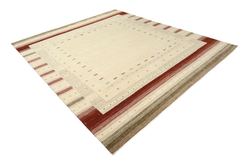 Tapis Gabbeh - Loribaft Indus - 300 x 254 cm - beige clair