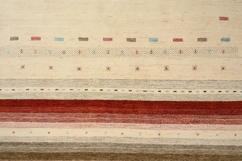 Tapis Gabbeh - Loribaft Indus - 300 x 254 cm - beige clair