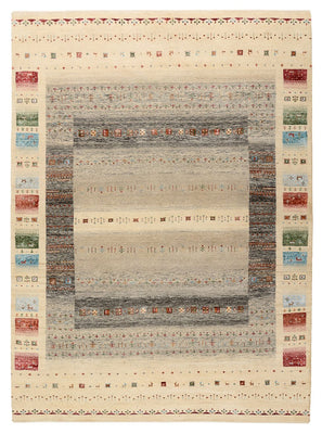 Tapis Gabbeh - Loribaft Indus - 244 x 177 cm - beige clair