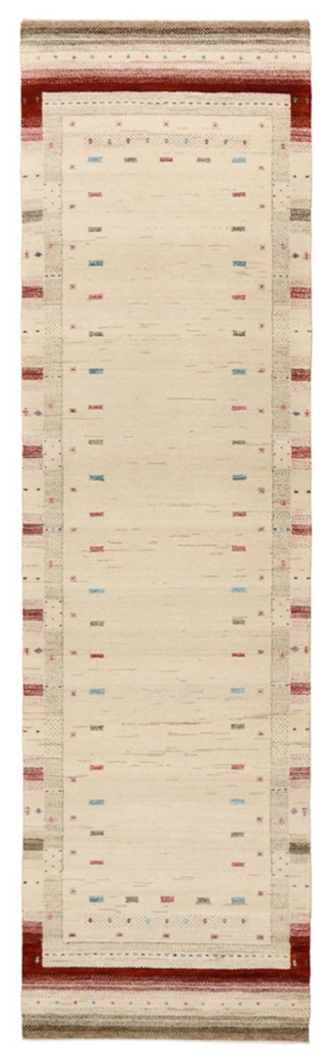 Tapis de couloir Tapis Gabbeh - Loribaft Indus - 298 x 83 cm - beige clair