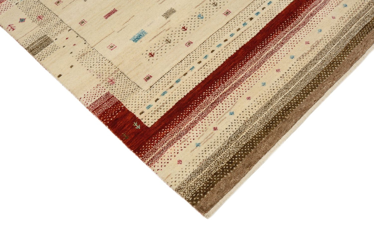 Tapis de couloir Tapis Gabbeh - Loribaft Indus - 298 x 83 cm - beige clair