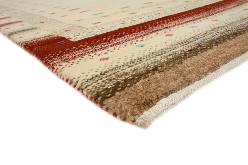Tapis de couloir Tapis Gabbeh - Loribaft Indus - 243 x 84 cm - beige clair