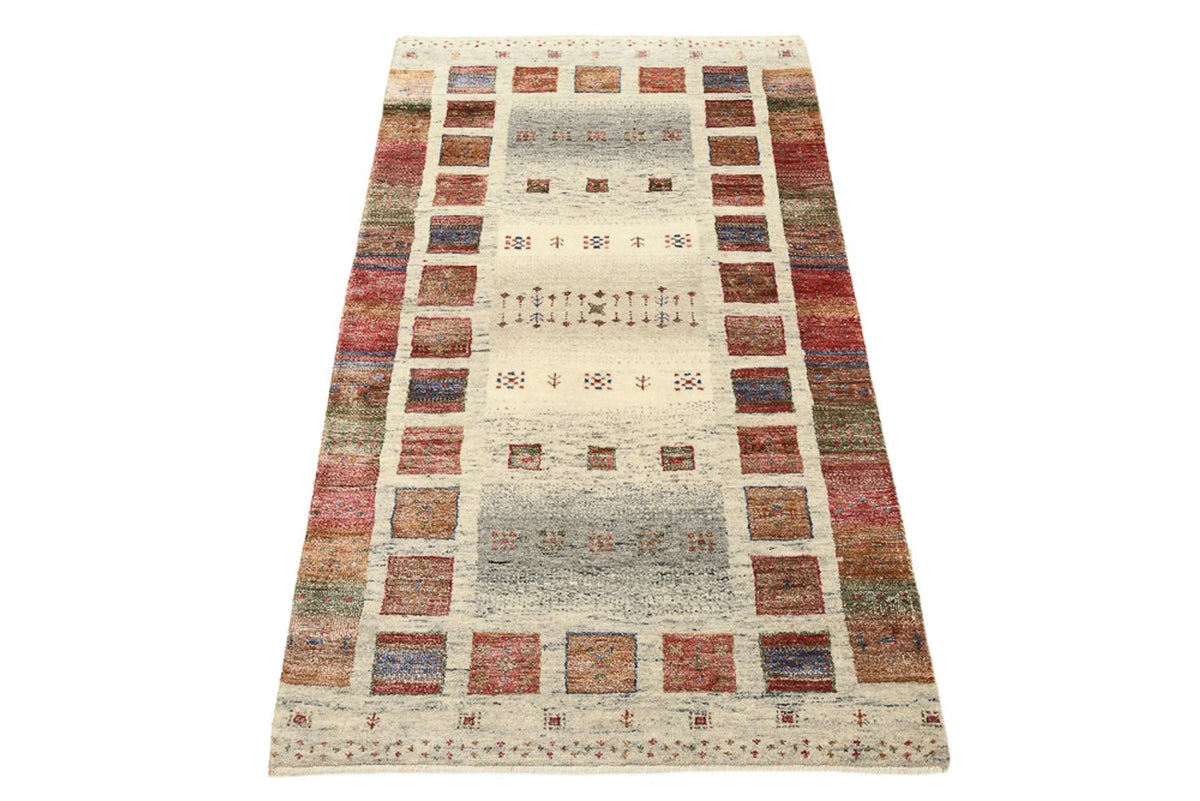 Tapis Gabbeh - Loribaft Indus - 142 x 76 cm - multicolore