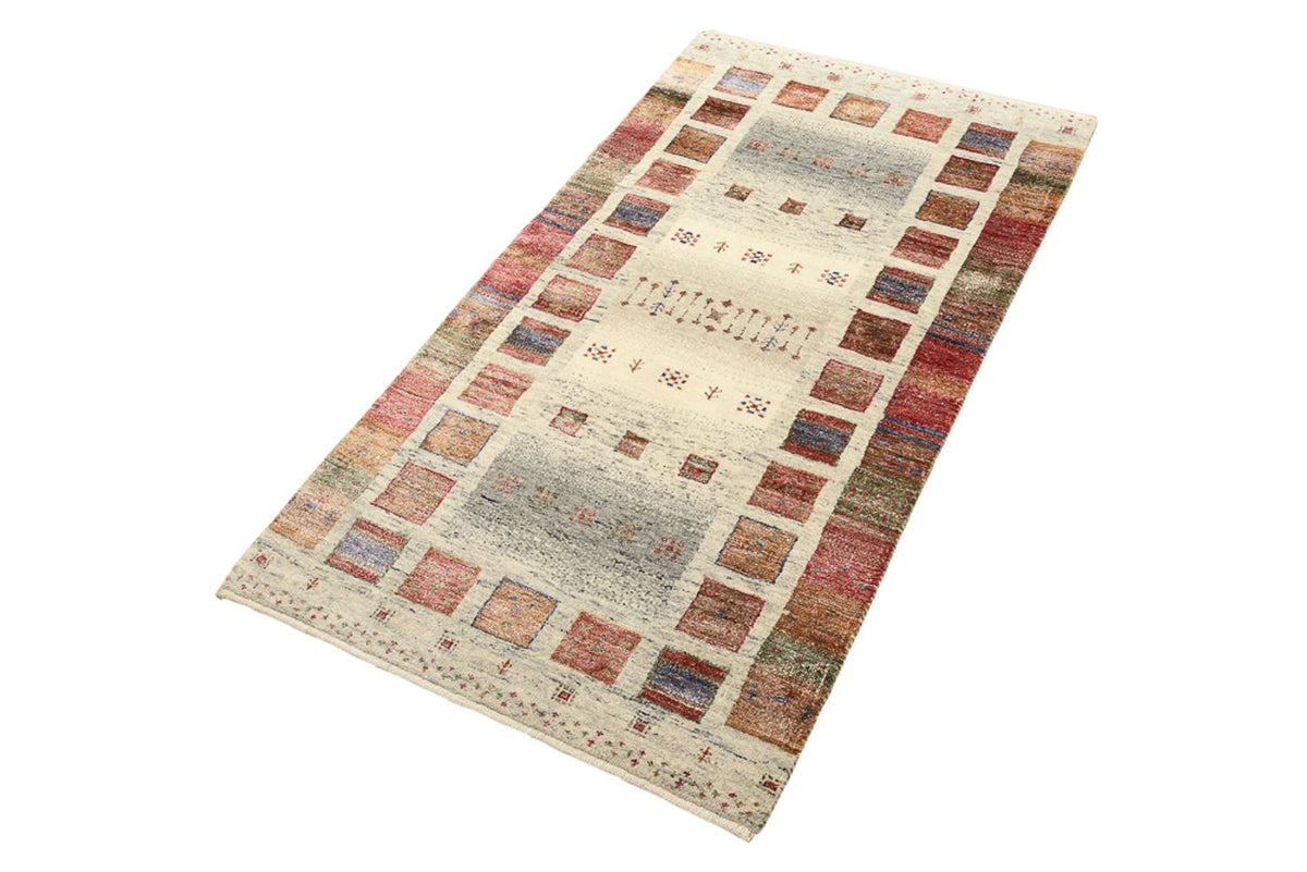 Tapis Gabbeh - Loribaft Indus - 142 x 76 cm - multicolore