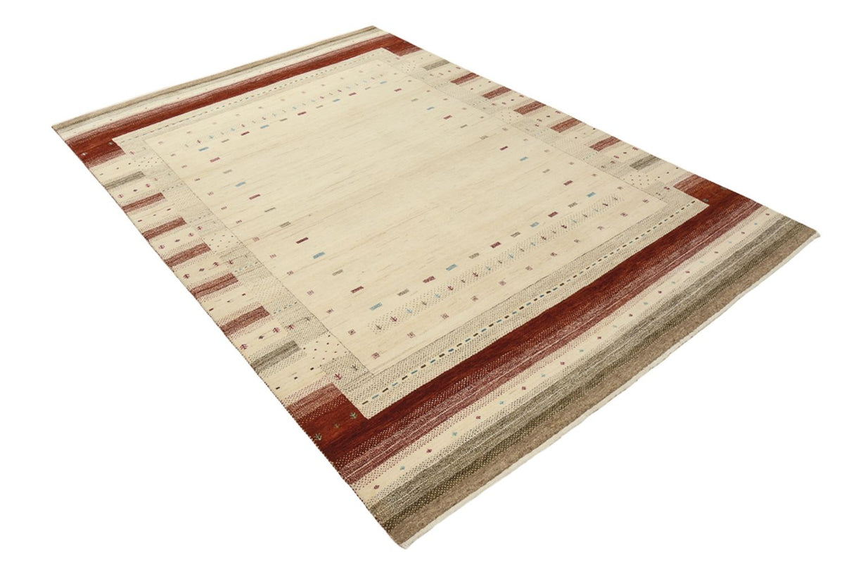 Tapis Gabbeh - Loribaft Indus - 239 x 169 cm - beige clair