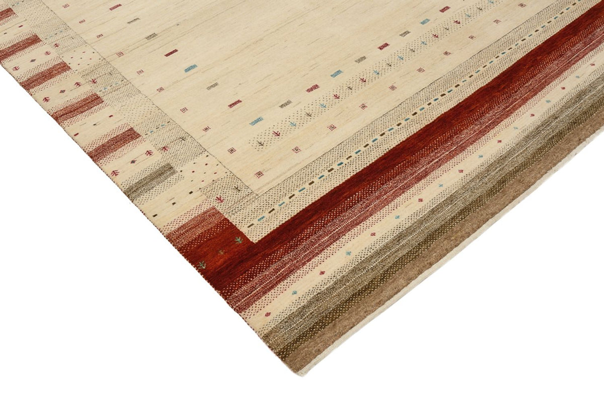 Tapis Gabbeh - Loribaft Indus - 239 x 169 cm - beige clair