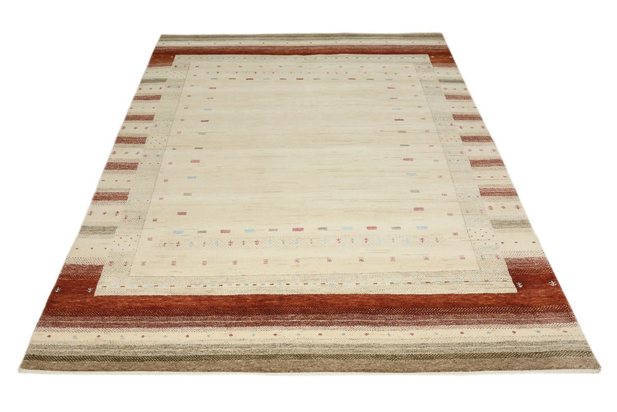 Tapis Gabbeh - Loribaft Indus - 239 x 169 cm - beige clair