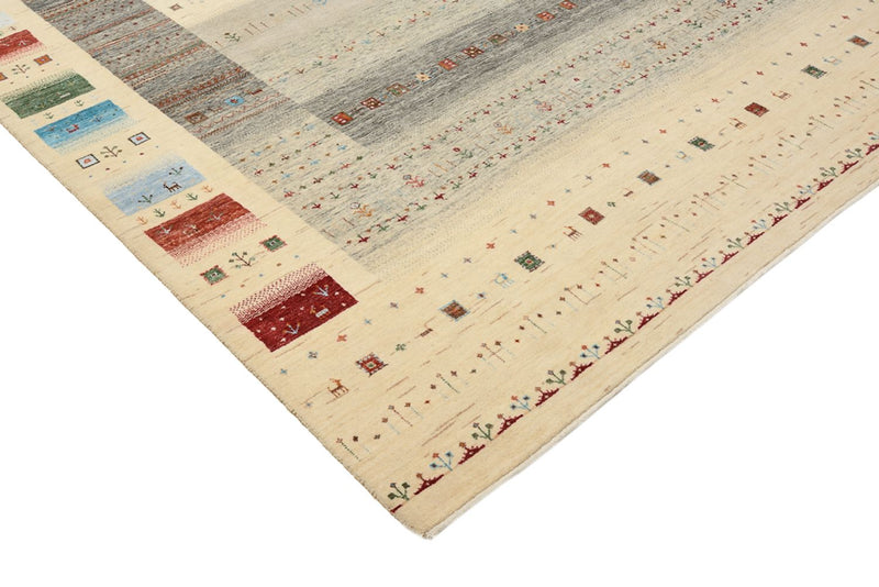 Tapis Gabbeh - Loribaft Indus - 304 x 251 cm - beige clair