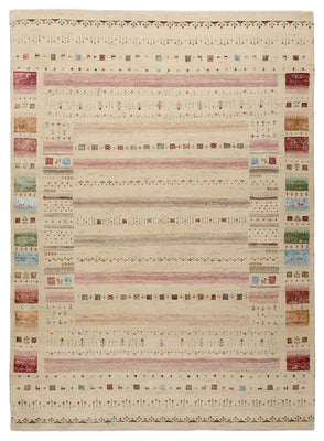 Tapis Gabbeh - Loribaft Indus - 239 x 174 cm - beige clair