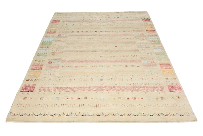 Tapis Gabbeh - Loribaft Indus - 239 x 174 cm - beige clair