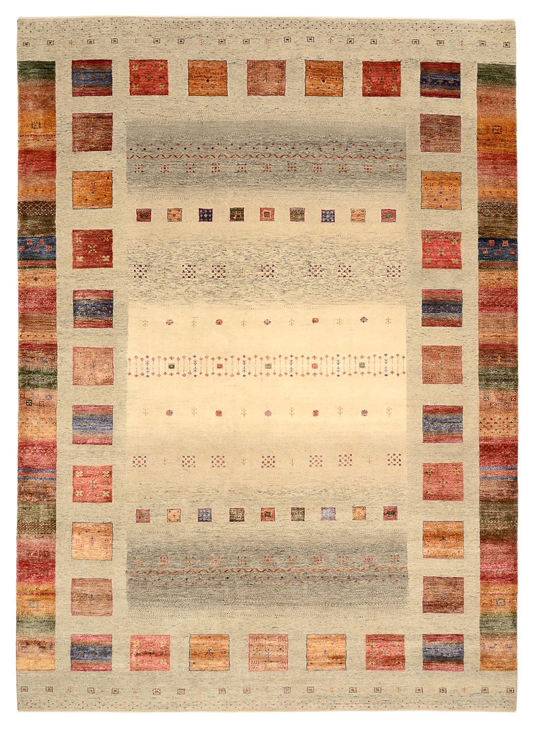 Tapis Gabbeh - Loribaft Indus - 348 x 250 cm - multicolore