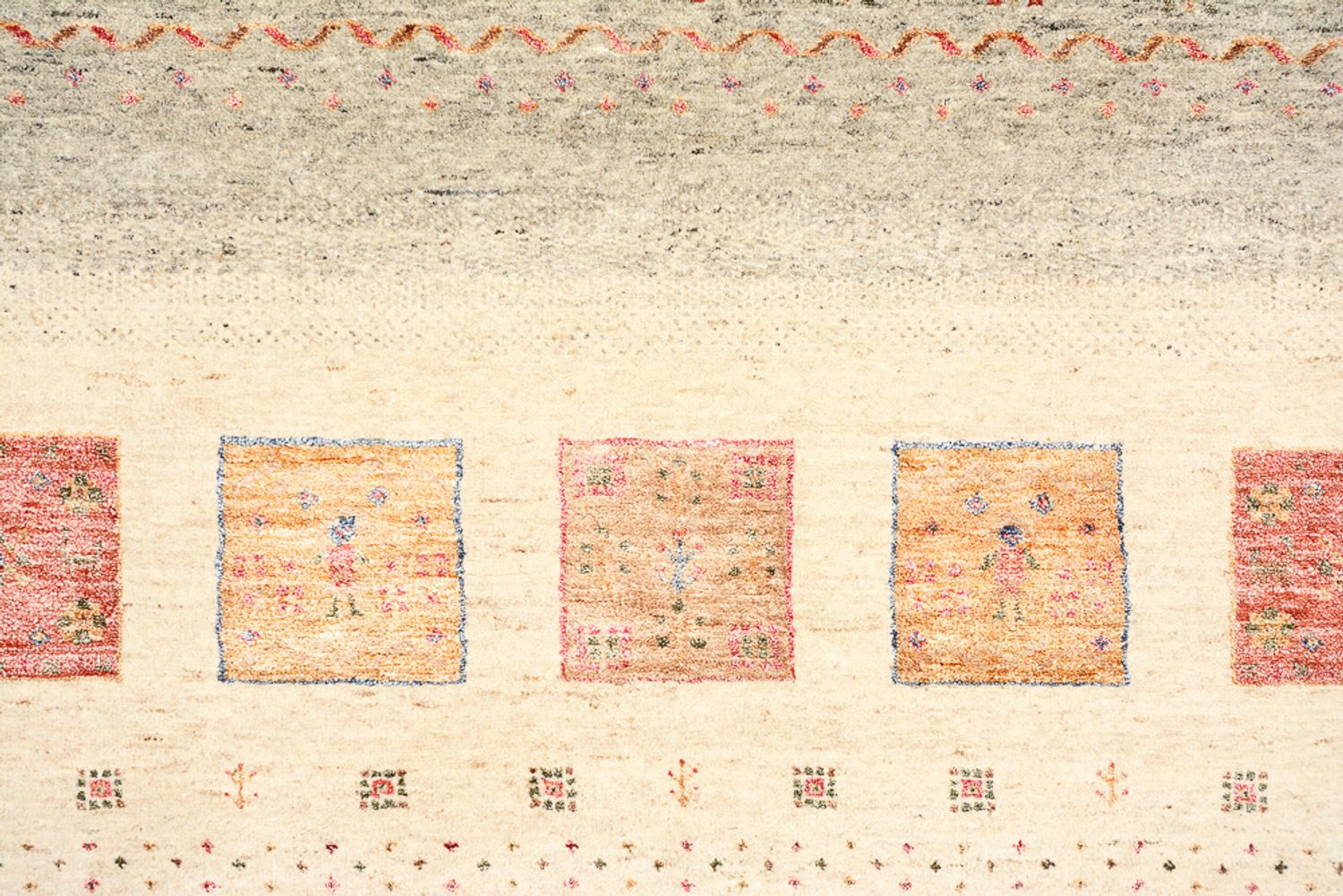 Tapis Gabbeh - Loribaft Indus - 244 x 175 cm - multicolore