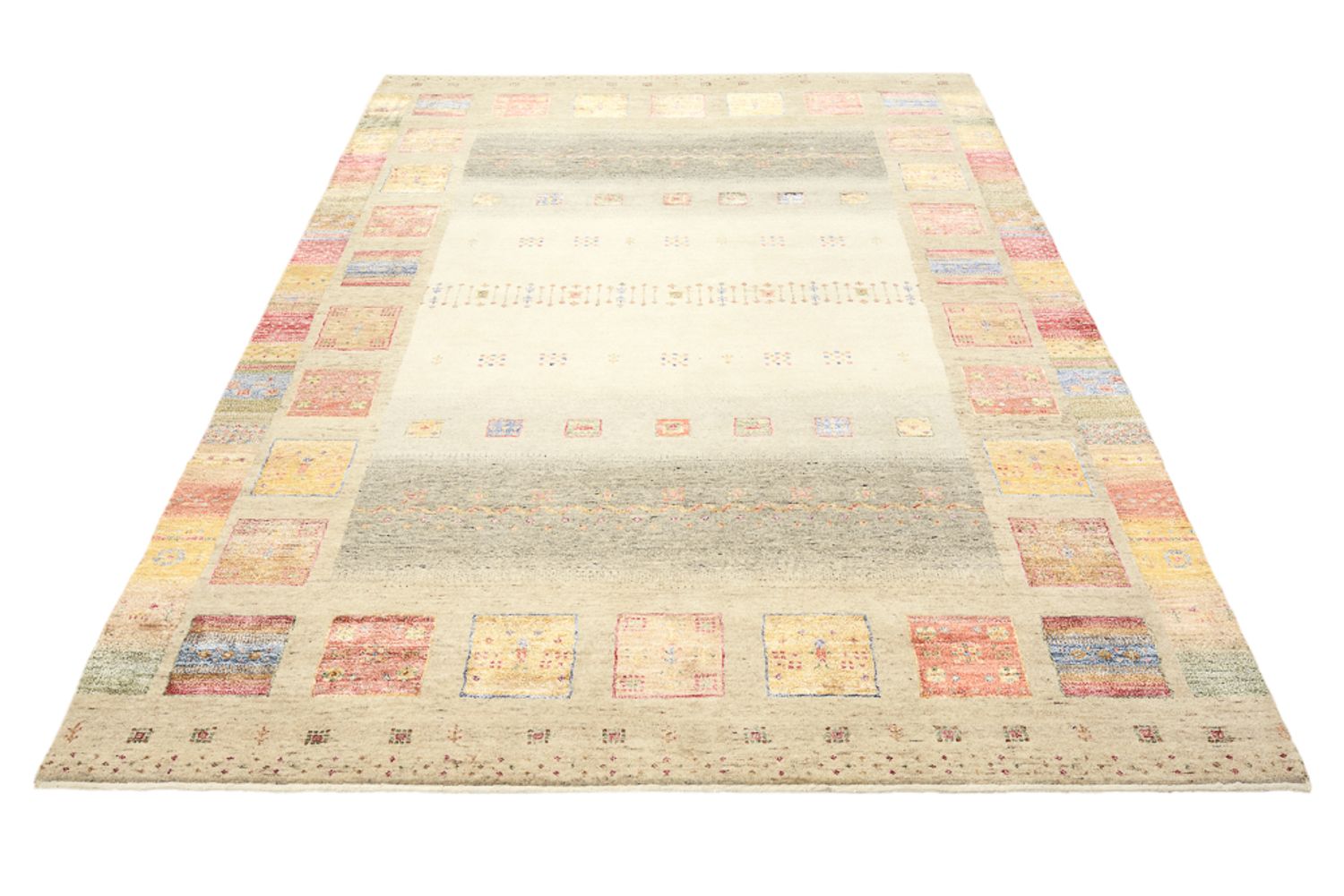 Tapis Gabbeh - Loribaft Indus - 244 x 175 cm - multicolore