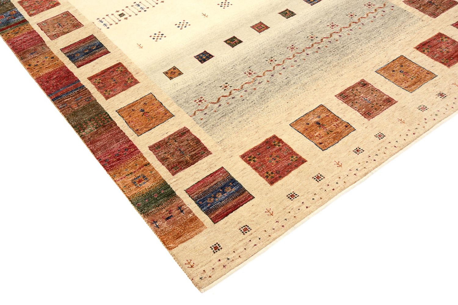 Tapis Gabbeh - Loribaft Indus - 242 x 168 cm - multicolore
