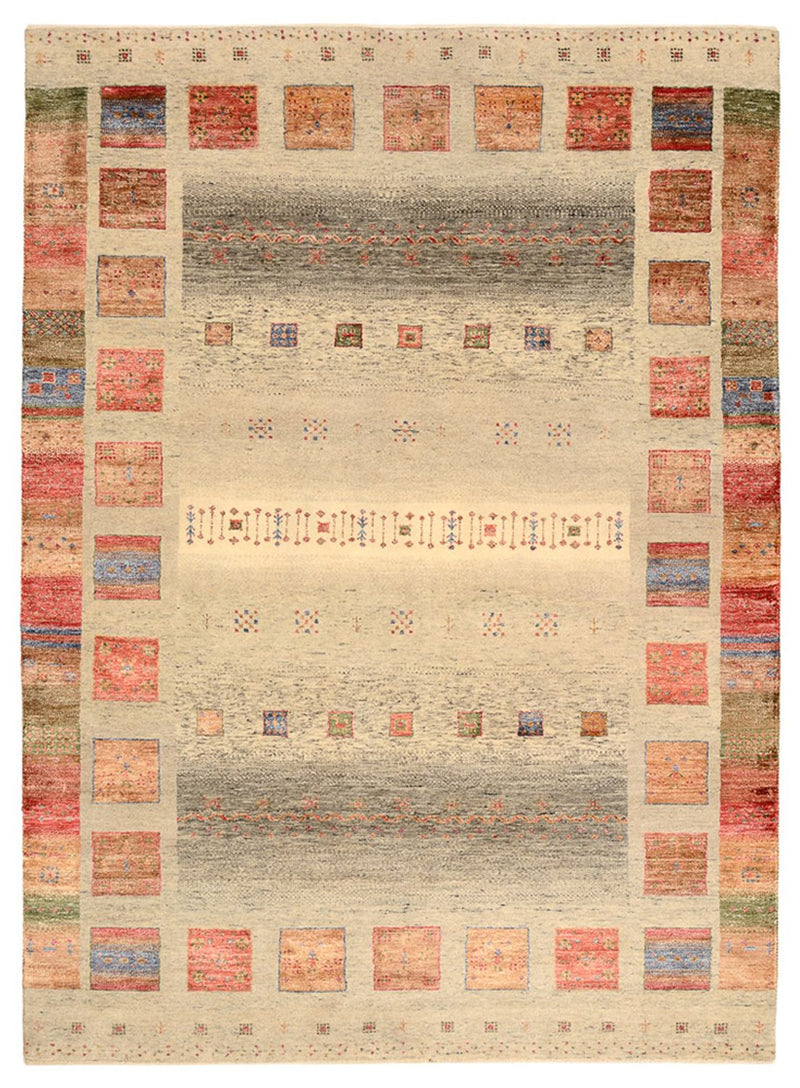 Tapis Gabbeh - Loribaft Indus - 241 x 176 cm - multicolore