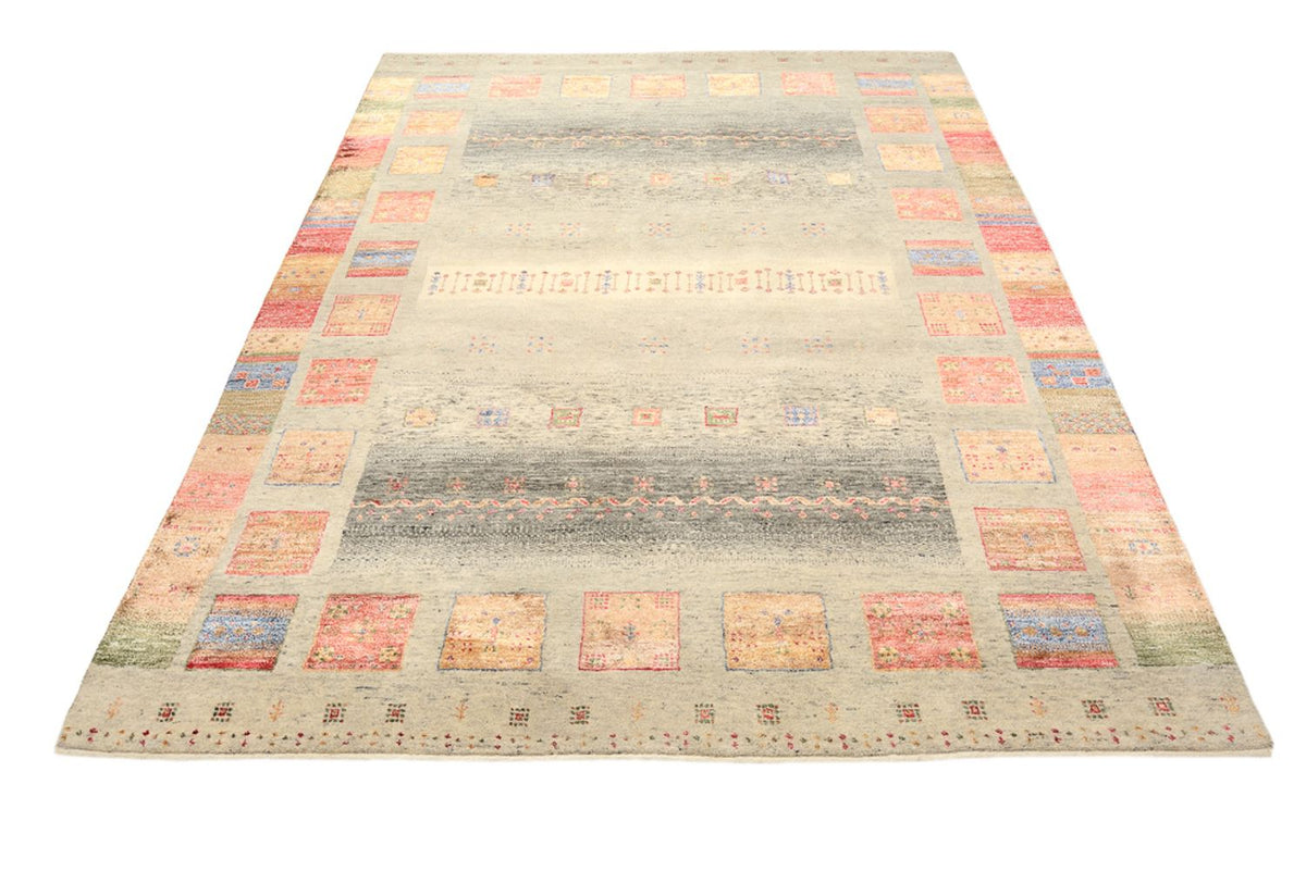 Tapis Gabbeh - Loribaft Indus - 241 x 176 cm - multicolore