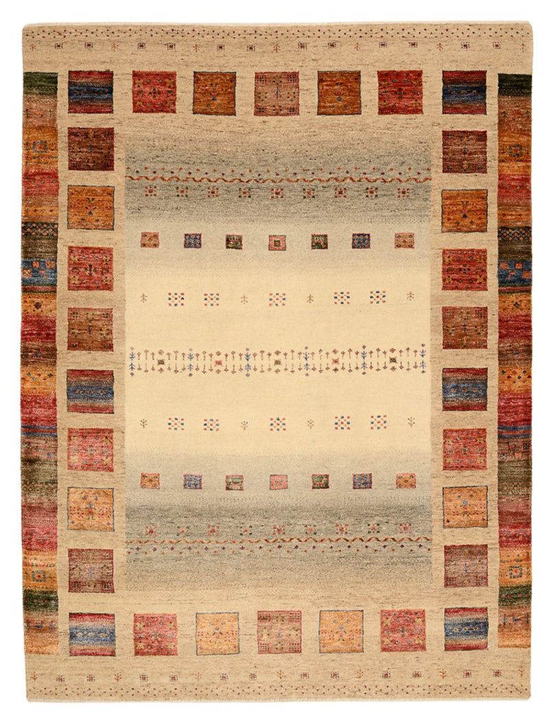 Tapis Gabbeh - Loribaft Indus - 204 x 156 cm - multicolore