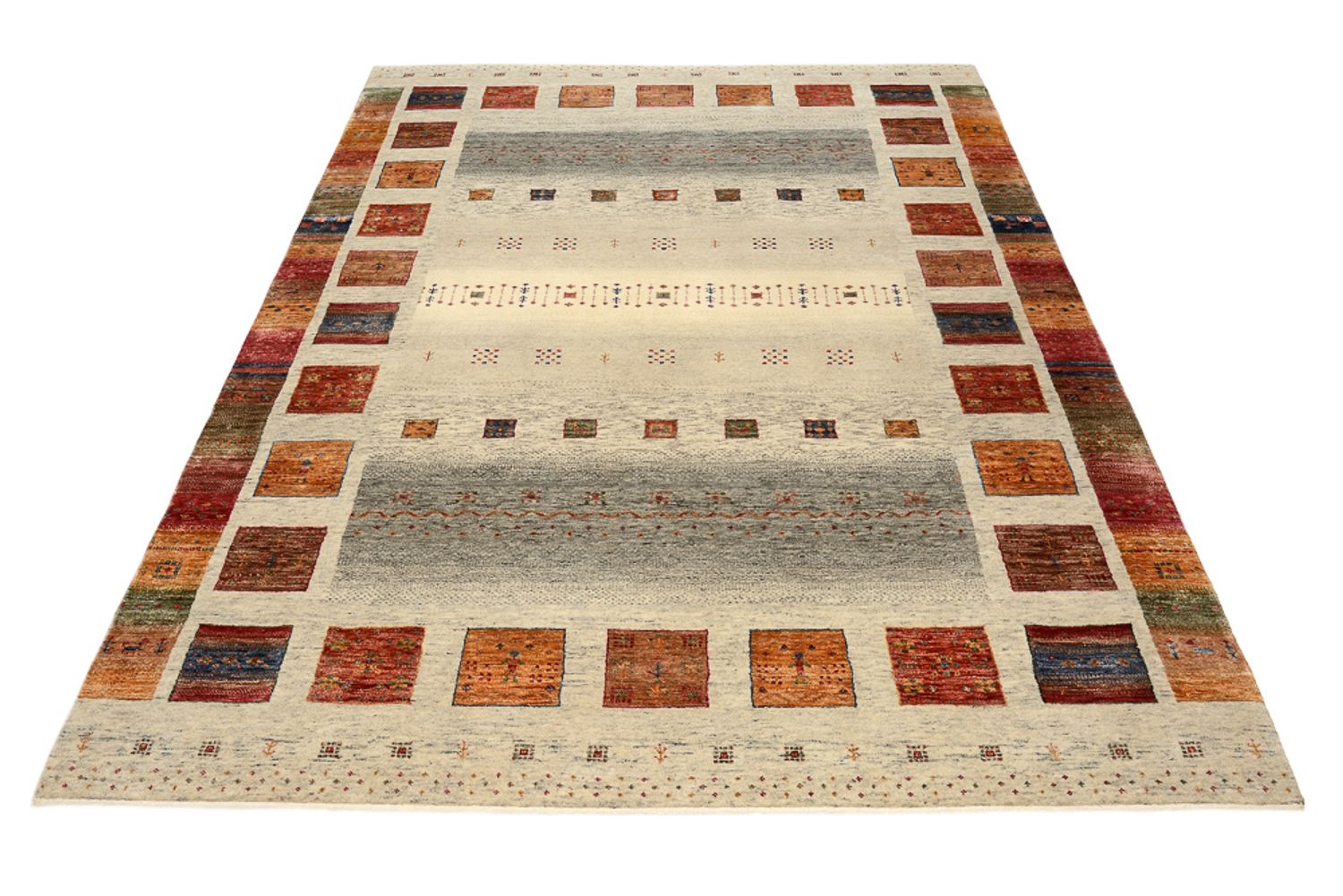 Tapis Gabbeh - Loribaft Indus - 235 x 170 cm - multicolore