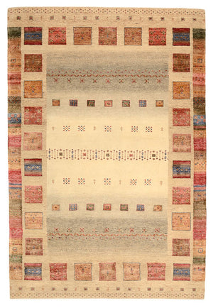 Tapis Gabbeh - Loribaft Indus - 241 x 164 cm - multicolore