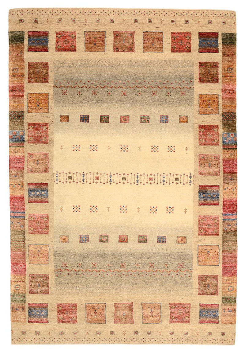 Tapis Gabbeh - Loribaft Indus - 241 x 164 cm - multicolore