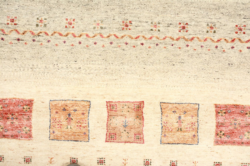 Tapis Gabbeh - Loribaft Indus - 241 x 164 cm - multicolore