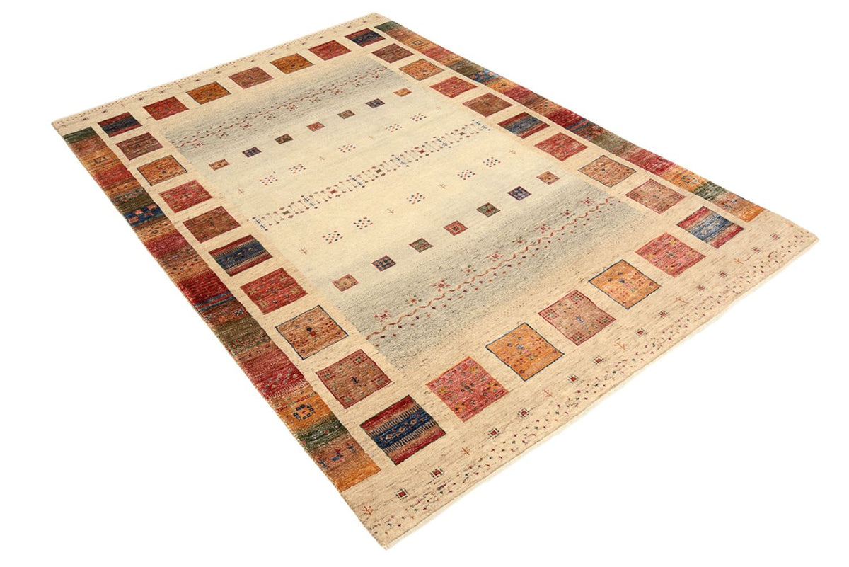 Tapis Gabbeh - Loribaft Indus - 207 x 148 cm - multicolore