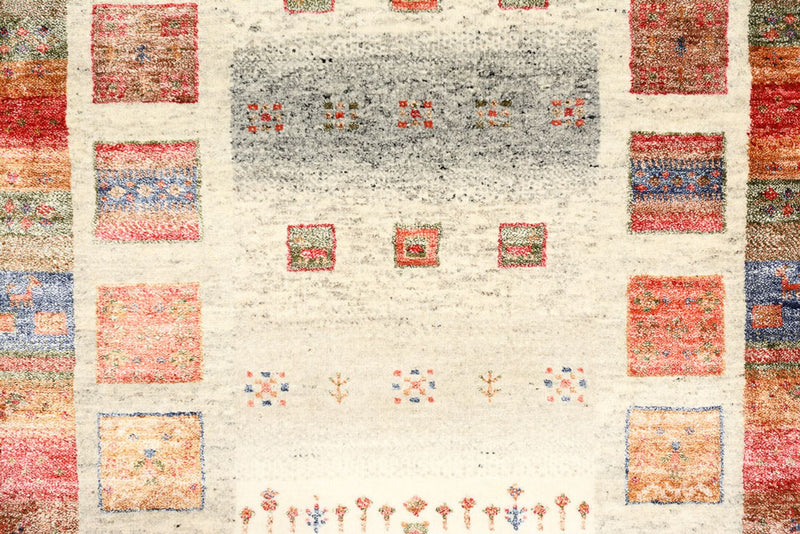 Tapis de couloir Tapis Gabbeh - Loribaft Indus - 247 x 82 cm - multicolore