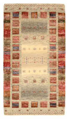 Tapis Gabbeh - Loribaft Indus - 139 x 76 cm - multicolore