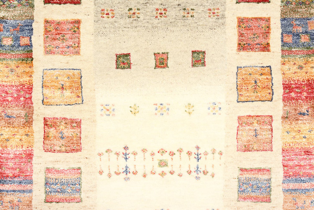 Tapis de couloir Tapis Gabbeh - Loribaft Indus - 296 x 83 cm - multicolore