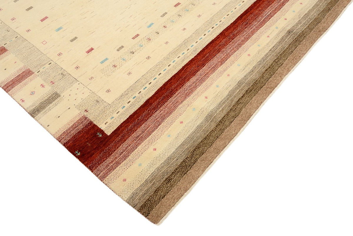 Tapis Gabbeh - Loribaft Indus - 299 x 210 cm - beige clair