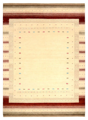 Tapis Gabbeh - Loribaft Indus - 356 x 255 cm - beige clair