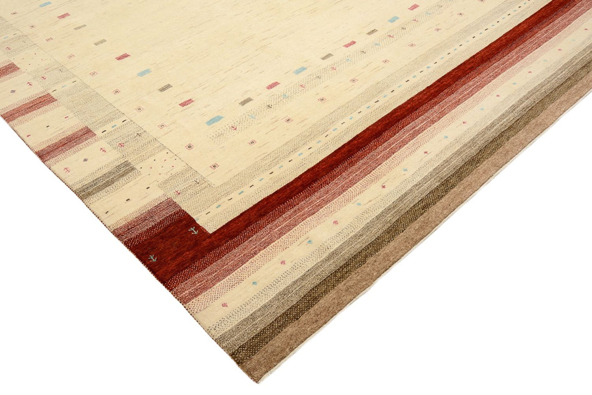 Tapis Gabbeh - Loribaft Indus - 349 x 251 cm - beige clair