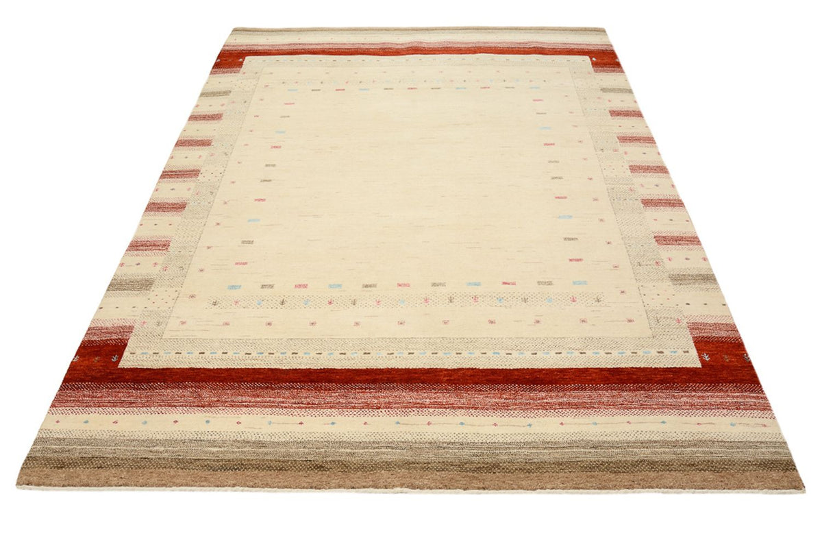 Tapis Gabbeh - Loribaft Indus - 238 x 174 cm - beige clair
