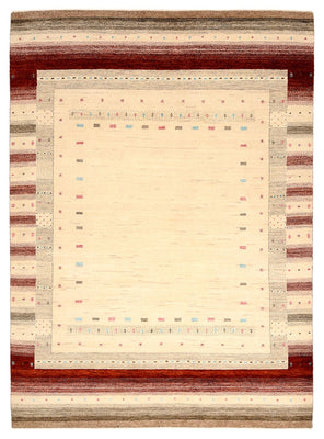 Tapis Gabbeh - Loribaft Indus - 240 x 175 cm - beige clair