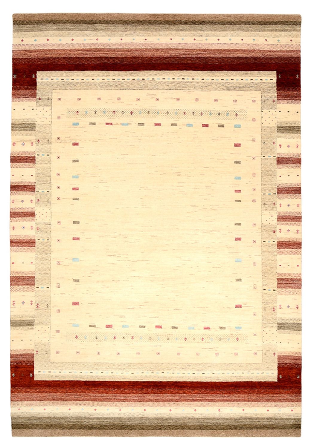 Tapis Gabbeh - Loribaft Indus - 304 x 205 cm - beige clair