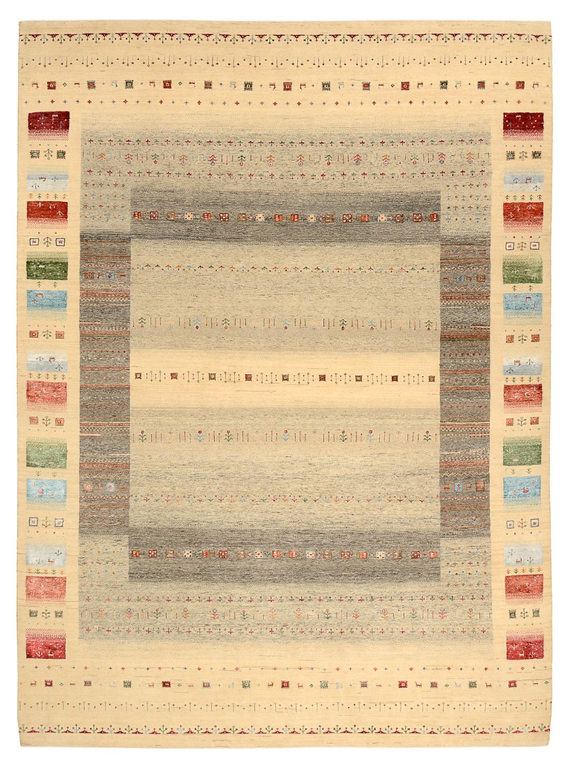 Tapis Gabbeh - Loribaft Indus - 339 x 248 cm - multicolore