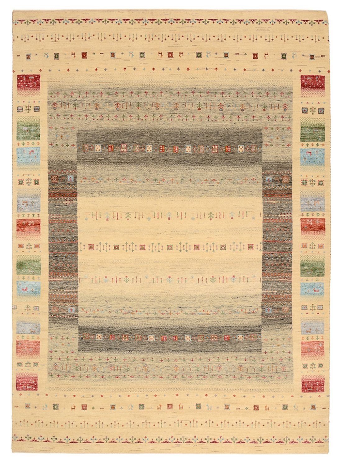 Tapis Gabbeh - Loribaft Indus - 243 x 171 cm - multicolore