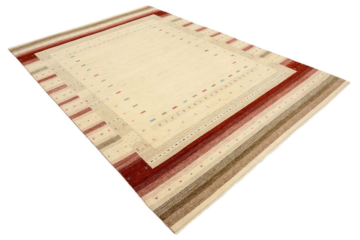 Tapis Gabbeh - Loribaft Indus - 296 x 203 cm - beige clair