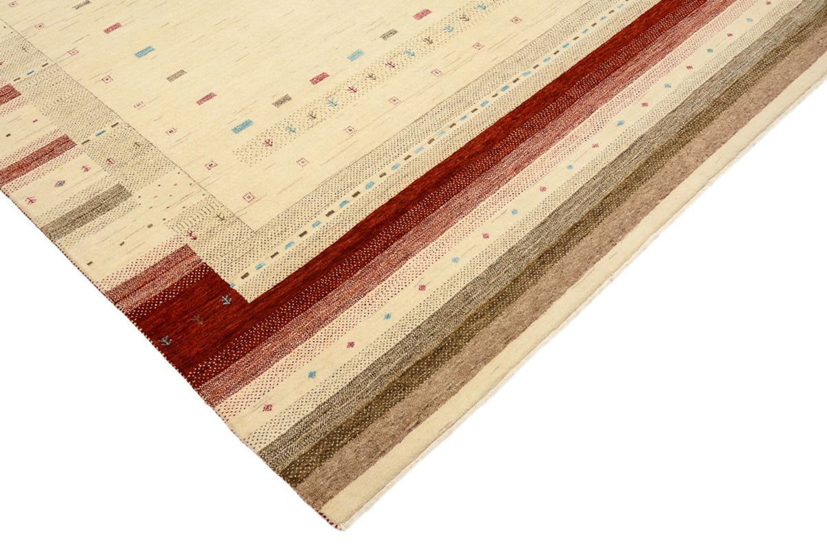 Tapis Gabbeh - Loribaft Indus - 296 x 203 cm - beige clair