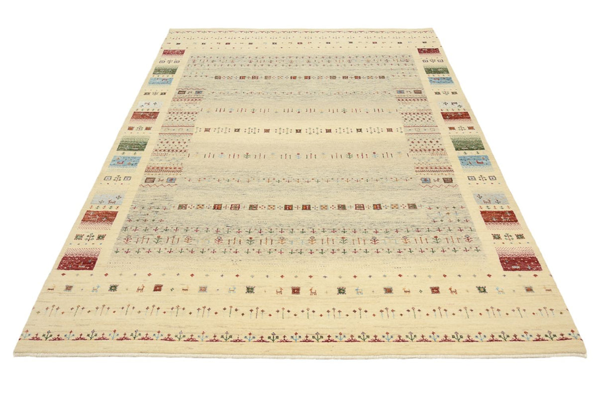Tapis Gabbeh - Loribaft Indus - 241 x 172 cm - beige foncé