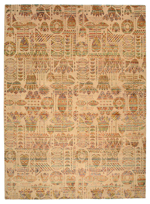 Tapis design - 366 x 271 cm - beige foncé