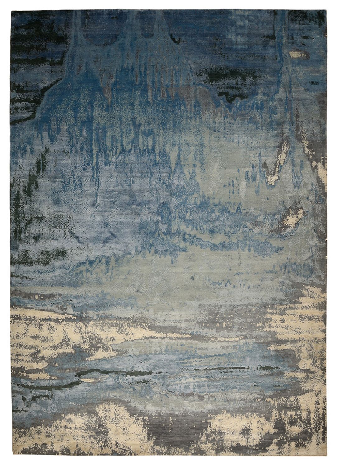 Tapis design - 430 x 306 cm - bleu foncé
